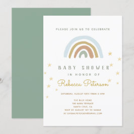 Cute Rainbow Baby Shower-inbjudan Inbjudningar