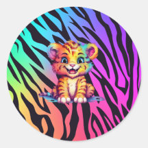 Cute Rainbow Baby Tiger