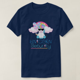 Cute Rainbow Baby Unicorn Security T Shirt
