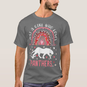 Cute Rainbow bara en flicka som Kärlek Panthers Le T Shirt
