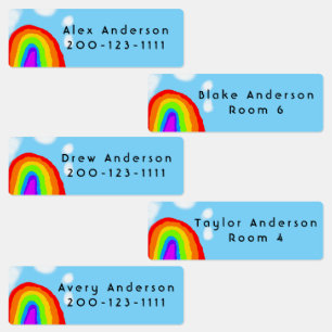 Cute Rainbow-Barn för Personlig Klistermärke