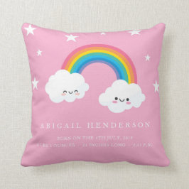 Cute Rainbow Birth-anteckningspillen Kudde