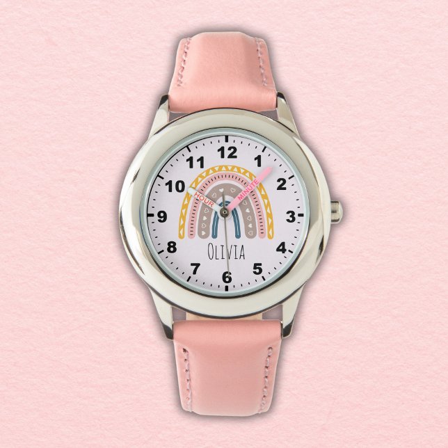 Cute Rainbow Boho Watercolor Multicolor Armbandsur (Skapare uppladdad)