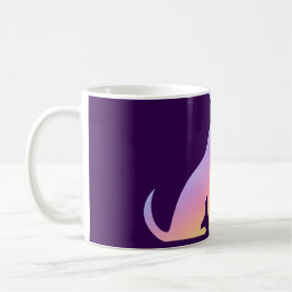 Cute Rainbow Cat and Dog Silhouette Love Purple To Kaffemugg