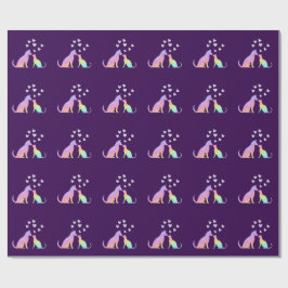 Cute Rainbow Cat and Dog Silhouette Love Purple To Presentpapper