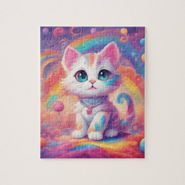 Cute Rainbow Cat Pussel (Vertikal)