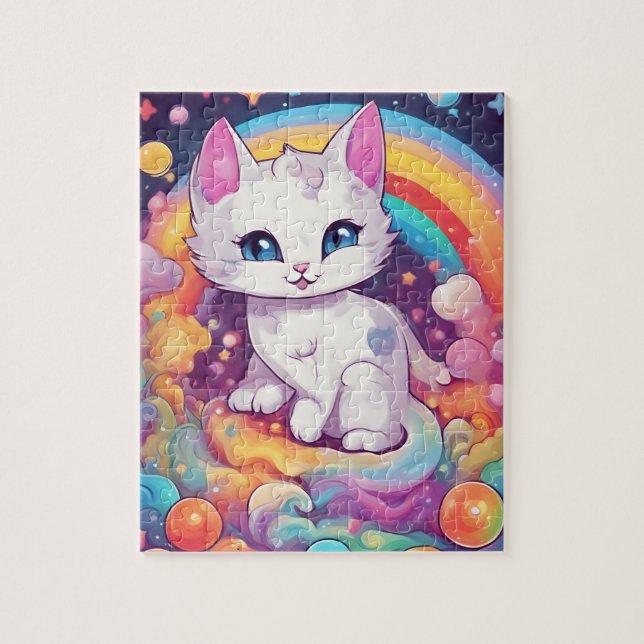 Cute Rainbow Cat Pussel (Vertikal)
