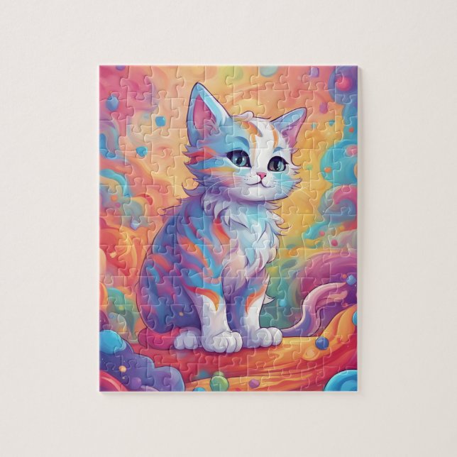 Cute Rainbow Cat Pussel (Vertikal)