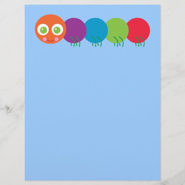 Cute Rainbow Caterpelare (Framsida)