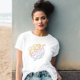 Cute Rainbow Child of God Retro T-Shirt