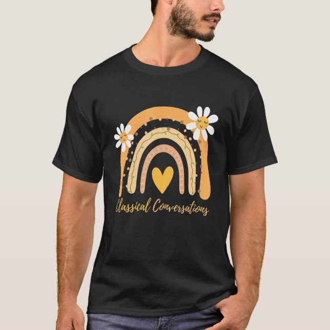Cute Rainbow Classials Conversations Homeschool CC T Shirt (Framsida)