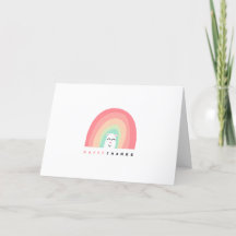 Cute Rainbow Critter Lycklig, tack Personlig