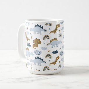 Cute Rainbow Dinosaur Mönster Kaffemugg