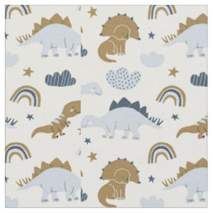 Cute Rainbow Dinosaur Mönster Tyg