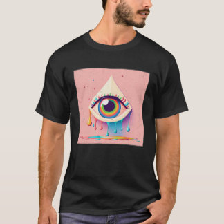 Cute Rainbow Eye Illustration Colorful Tears Uniqu T Shirt