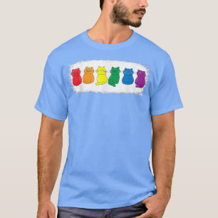 Cute Rainbow Flagga Cats Älskare Owner Gay pride m T Shirt