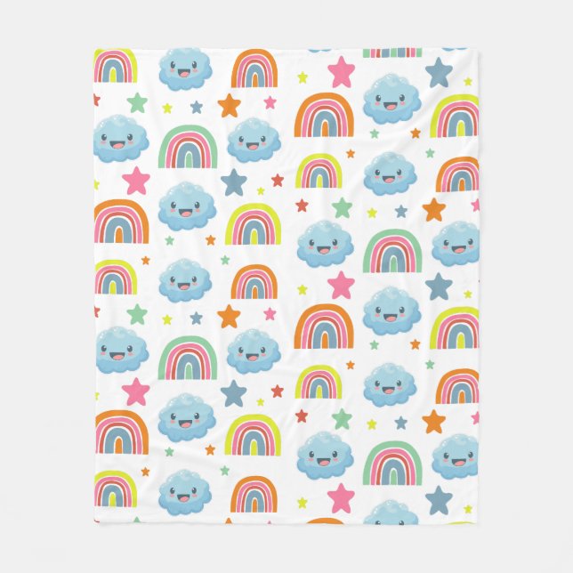 Cute Rainbow Fleecefilt (Framsidan)