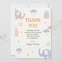 Cute Rainbow Girls Baby Shower - tack för dina kor