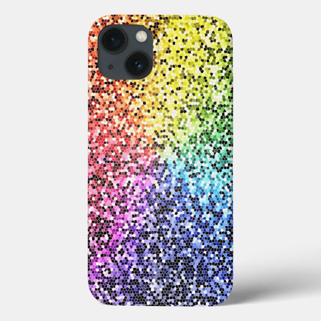Cute Rainbow Glitter Protective Iphone case (Baksida)