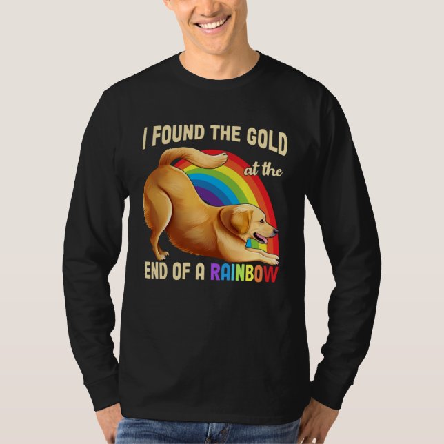 Cute Rainbow Golden Retriever  Dog I Found The Gol T Shirt (Framsida)