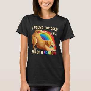 Cute Rainbow Golden Retriever Hund jag hittade Gol T Shirt