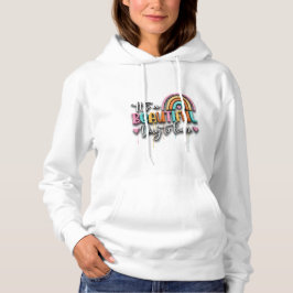 "Cute Rainbow & Hearts 3D Graffiti Skörd Hoodie T Shirt