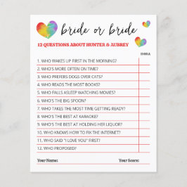 Cute Rainbow Hearts Bride eller Bride Game