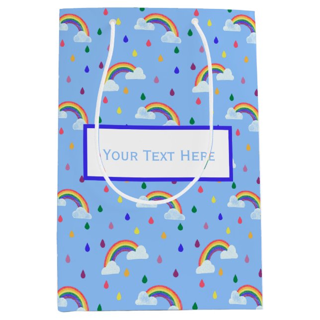 Cute Rainbow Himlar Rain tappar Party (Framsidan)