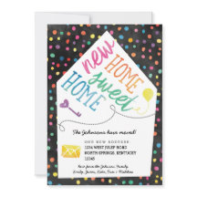 Cute Rainbow House Flytta Announcement Cards