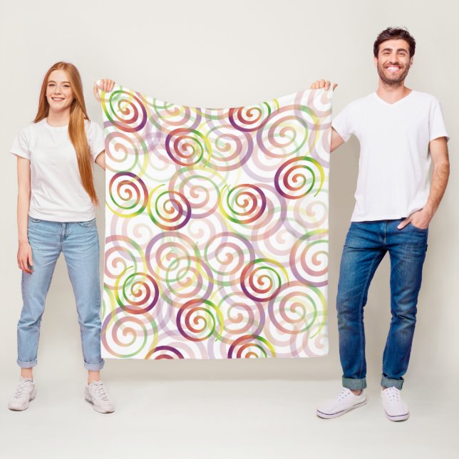 Cute Rainbow jul Mönster Fleecefilt (På plats)