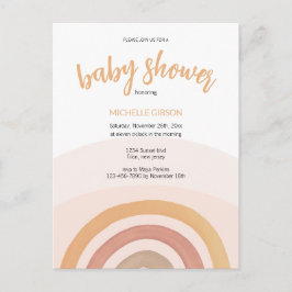 Cute Rainbow Kön Neutral vattenfärg Vykort