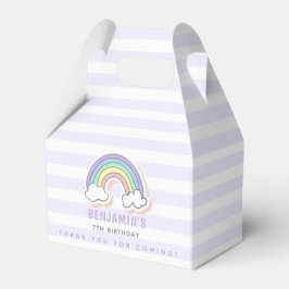 Cute Rainbow - Lavender Stripe Barns födelsedag Presentaskar
