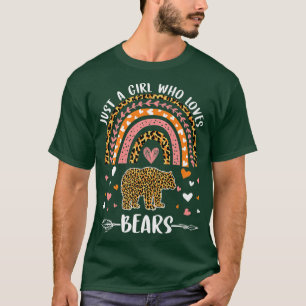 Cute Rainbow Leopard är bara en flicka som Kärlek T Shirt