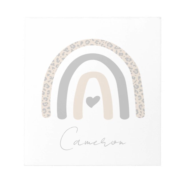 Cute Rainbow Leopard Mönster Anteckningsblock (Framsida)