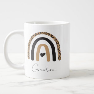 Cute Rainbow Leopard Mönster Jumbo Mugg
