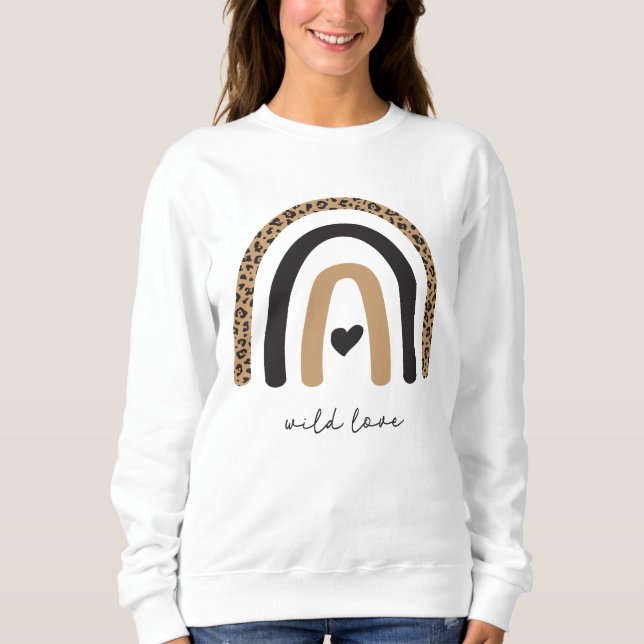 Cute Rainbow Leopard Mönster T Shirt (Framsida)