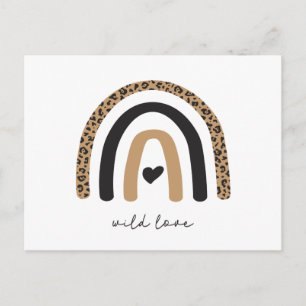 Cute Rainbow Leopard Mönster Vykort