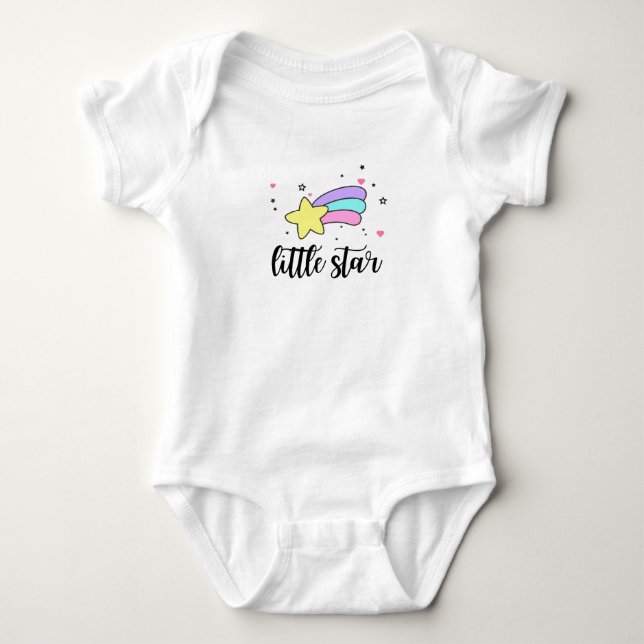 Cute Rainbow Little Star T Shirt (Framsida)