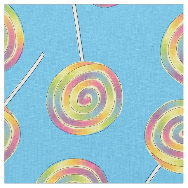 Cute Rainbow Lollipops Kids Candy Tyg (Närbild)