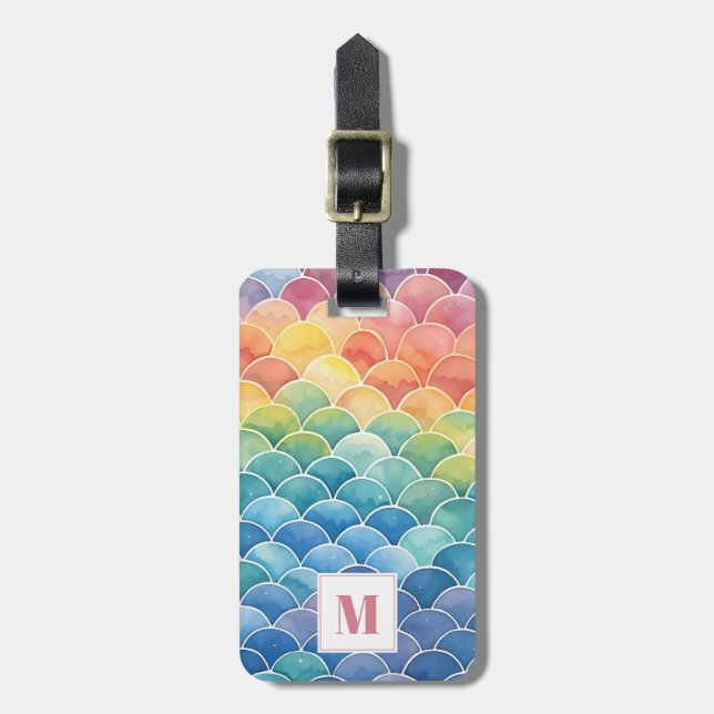 Cute Rainbow Luggage Tag Bagagebricka (Vertikal Framsida)