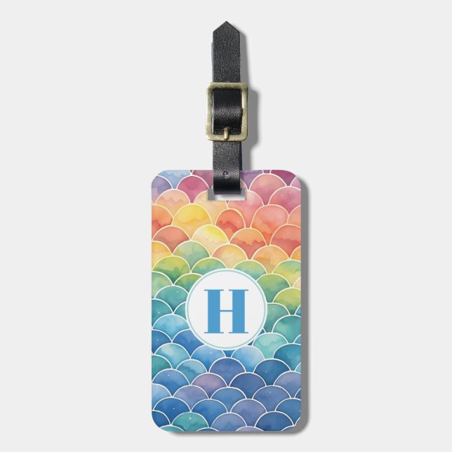 Cute Rainbow Luggage Tag Bagagebricka (Vertikal Framsida)