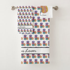 Cute Rainbow Macaroons i vattenfärg