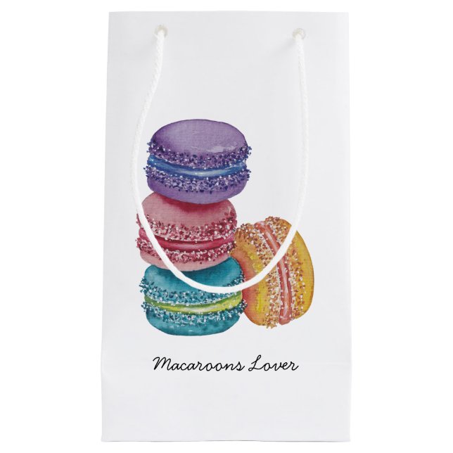 Cute Rainbow Macaroons i vattenfärg (Framsidan)