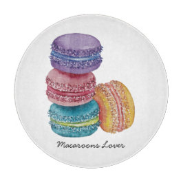 Cute Rainbow Macaroons i vattenfärg