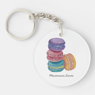 Cute Rainbow Macaroons i vattenfärg