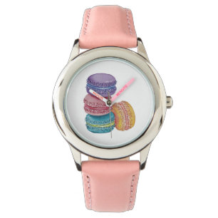Cute Rainbow Macaroons i vattenfärg Armbandsur