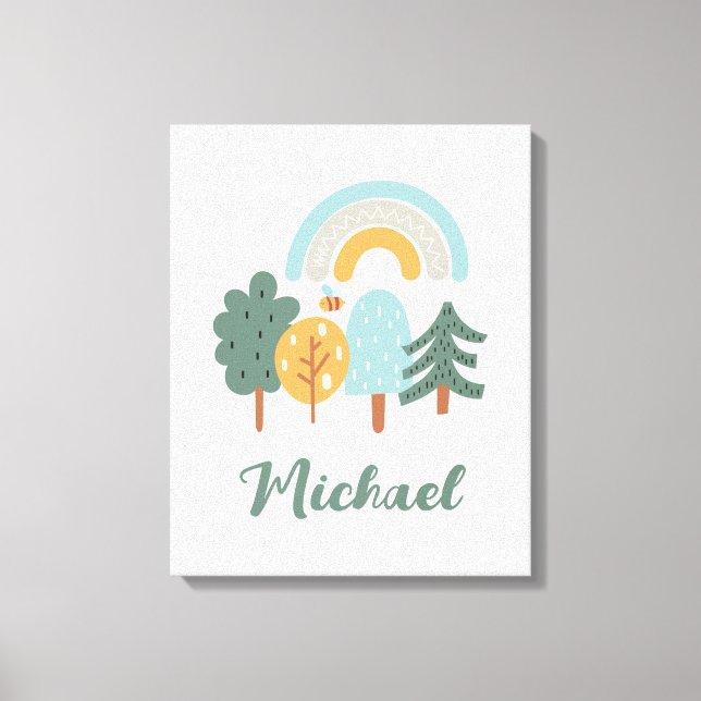 Cute Rainbow MagForest Canvastryck (Framsida)