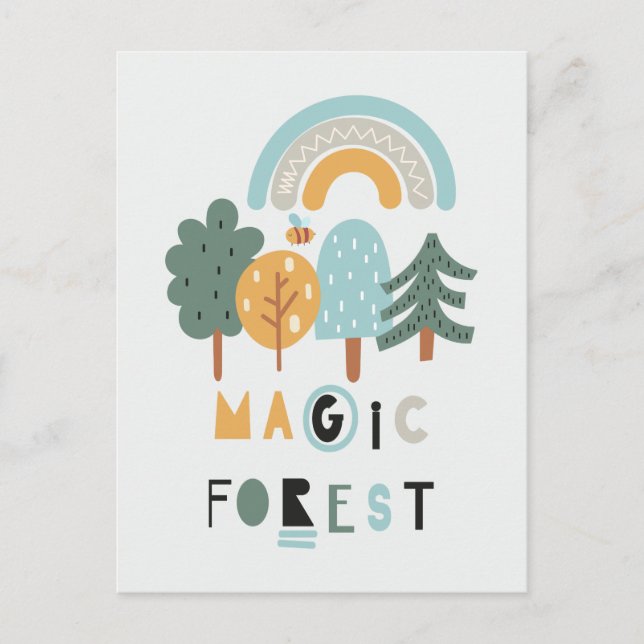 Cute Rainbow MagForest Vykort (Framsida)