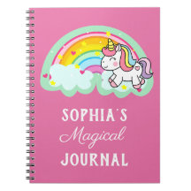 Cute Rainbow Magic Unicorn Rosa