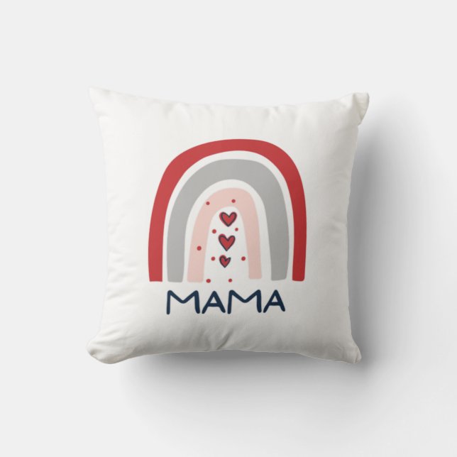 Cute Rainbow Mamma Kudde (Framsida)